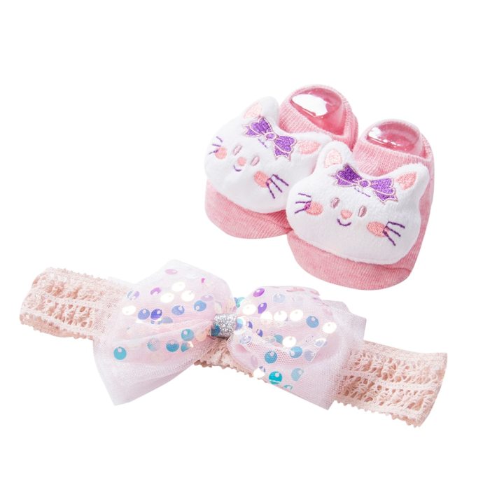 Unisex Baby Headband and Socks Gift set