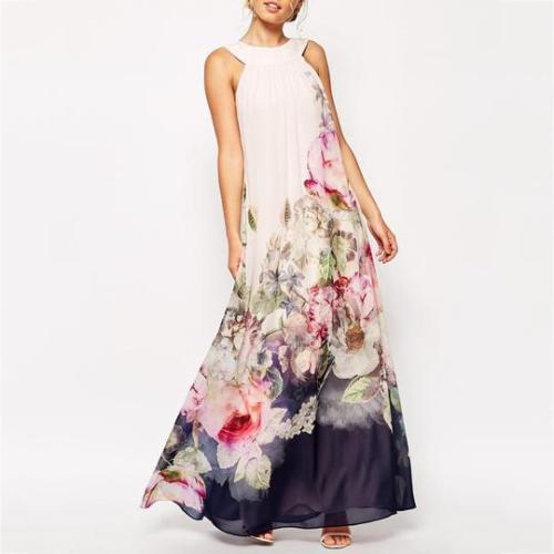 Long Printed Floral Maxi Dresses
