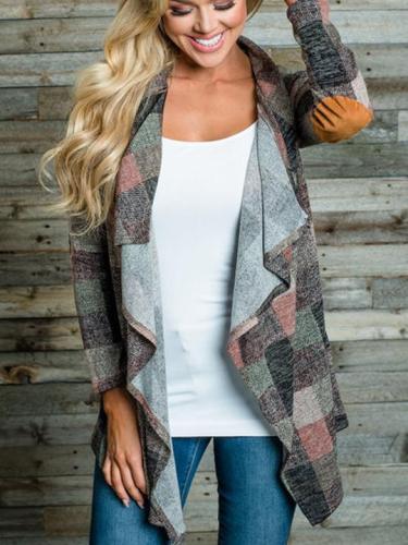 Patchwork Colouring Long Sleeve Cardigans