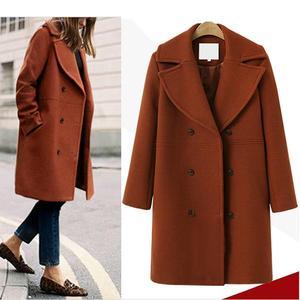 Long Wool Coat Windbreaker Woolen Jacket Coat