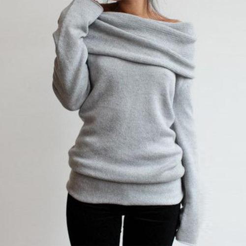 Off Shoulder Turtleneck Sweater