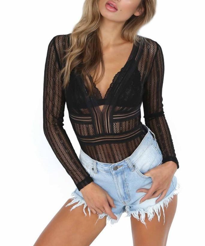 Sexy Lace One-Piece T-Shirt