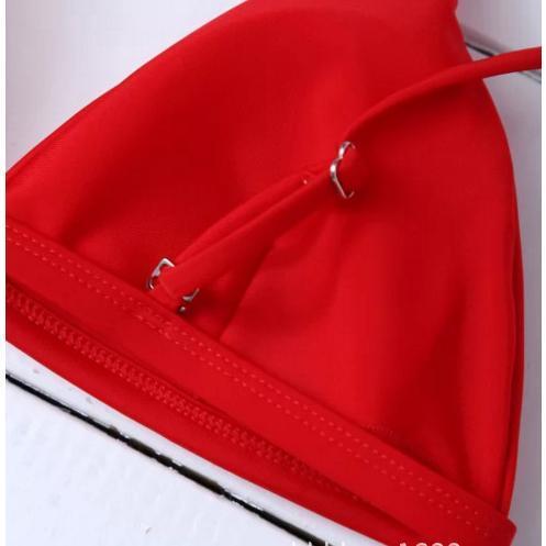 Elegant Red Halter Swimwear
