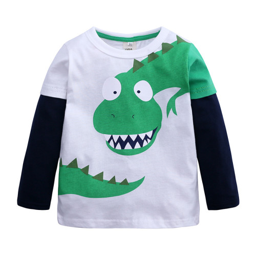 Kids Boys Long Sleeve Tops Dinosaur T Shirt
