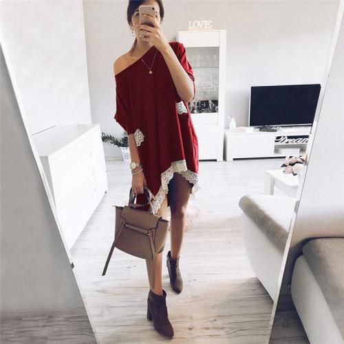 Lace Half Sleeve Casual Dresses