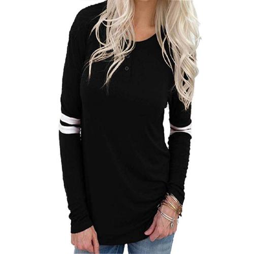 Round Neck Long Sleeve Casual T-Shirts