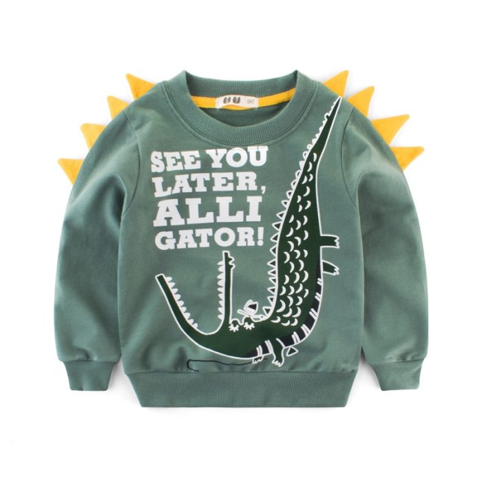 Baby Boys Dinosaur Sweatshirt Long Sleeved T-shirts Tops