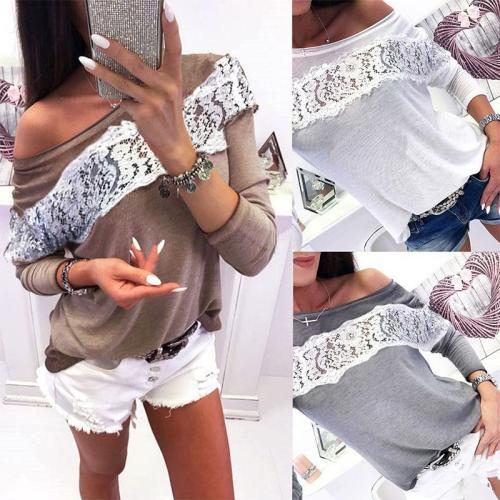 Sexy Hollow Perspective Lace Long Sleeve T-Shirt