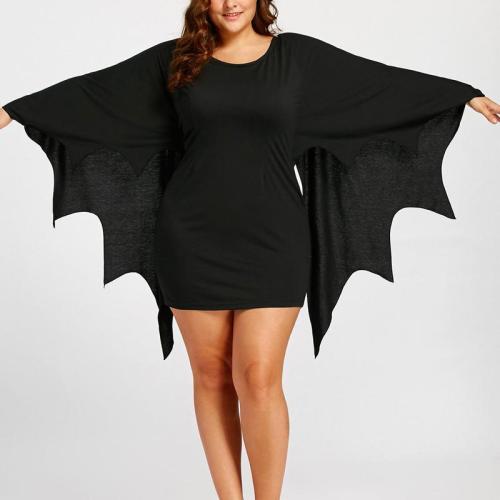 Plus Size Tunic Bat Wings Halloween Dress