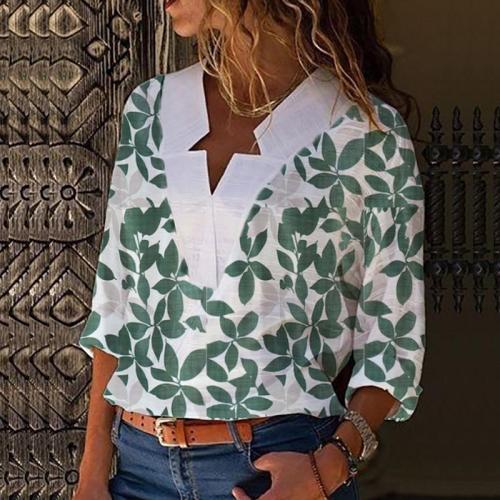 Special V Neck Printed Blouses