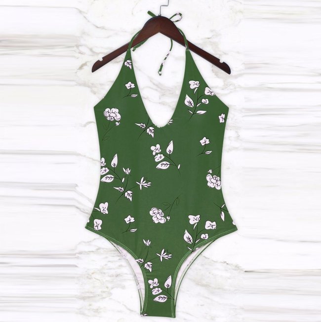 Summer Floral Printed One-Piece Swimwear