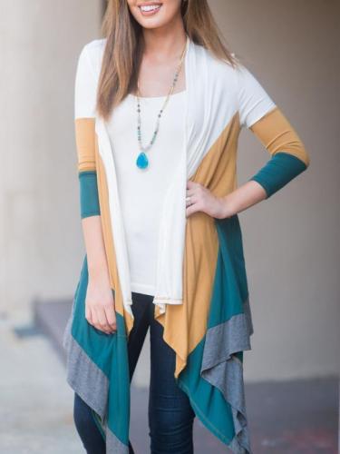 Soft Touch Color Block Cardigan