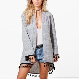 Snap Front Plain Casual Cardigans