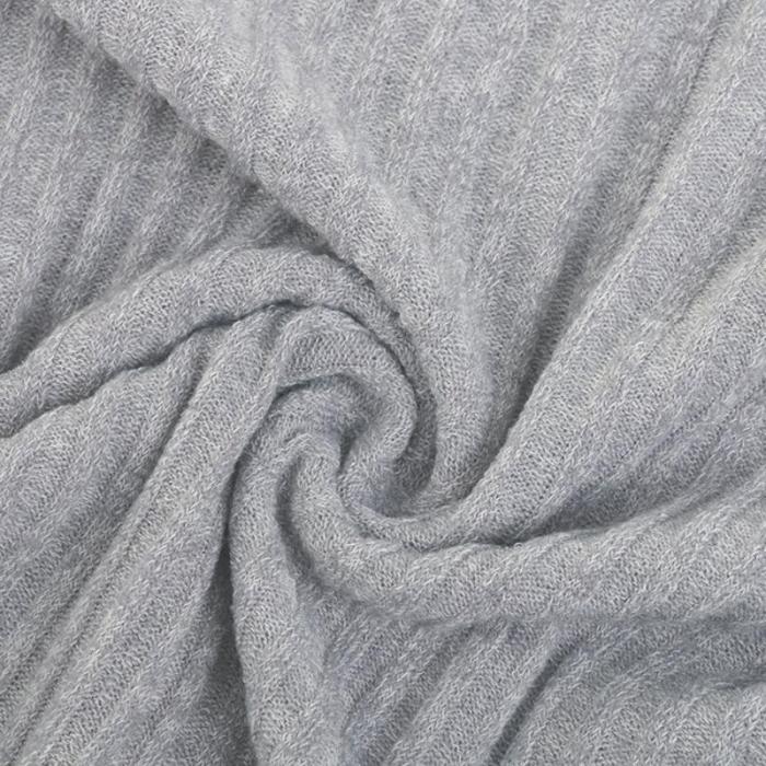 Hooded Long Sleeve Plain Knitting Casual Dress