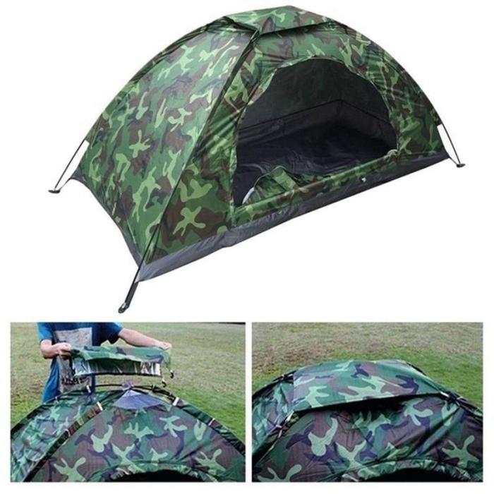 1 Person Portable Outdoor Camping Tent Outdoor Hiking Travel Camouflage Camping Napping Tent