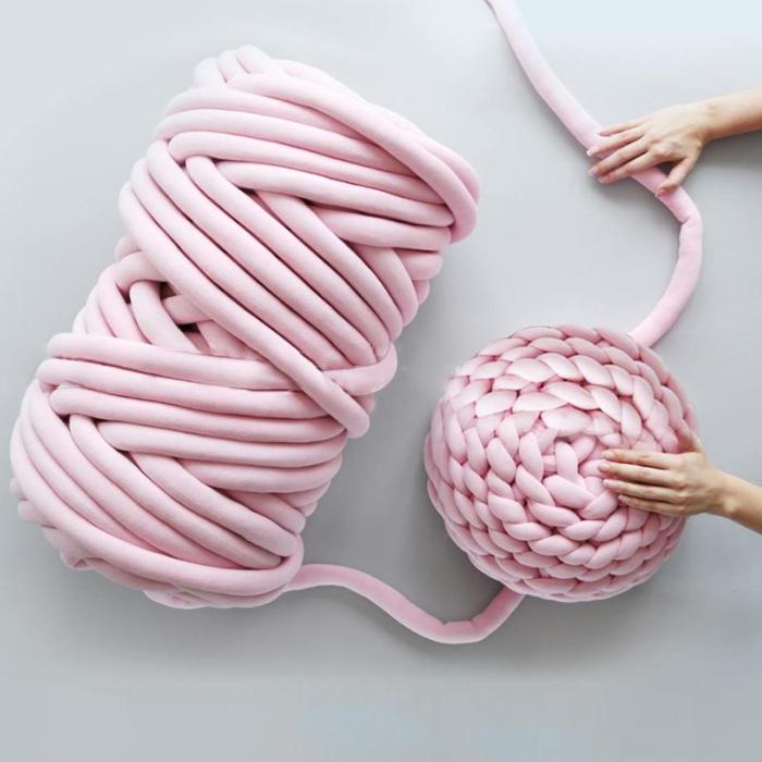1KG thick super Bulky chunky yarn for hand knitting Crochet soft big cotton DIY Arm Knitting Roving Spinning yarn for blanket