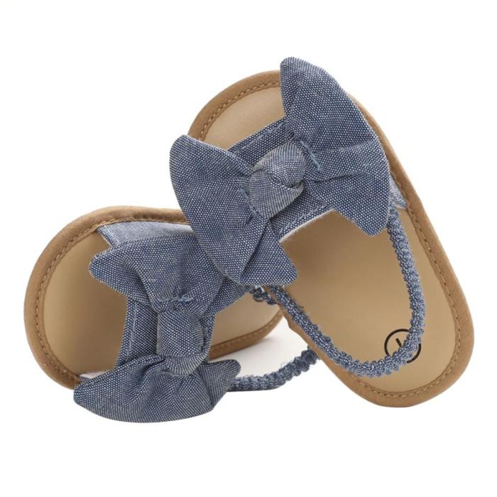 2020 Baby Girls Bow Knot Sandals Cute Summer Soft Sole Flat Princess Shoes Infant Non-Slip First Walkers