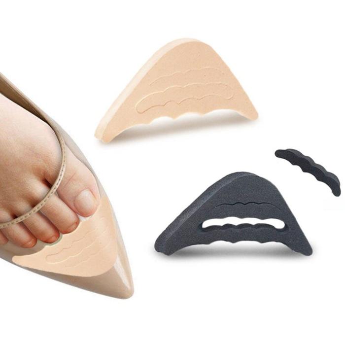 1 Pair Women High Heel Half Forefoot Insert Toe Plug Cushion Pain Relief Protector Fashion Big Shoes Toe Front Filler Adjustment