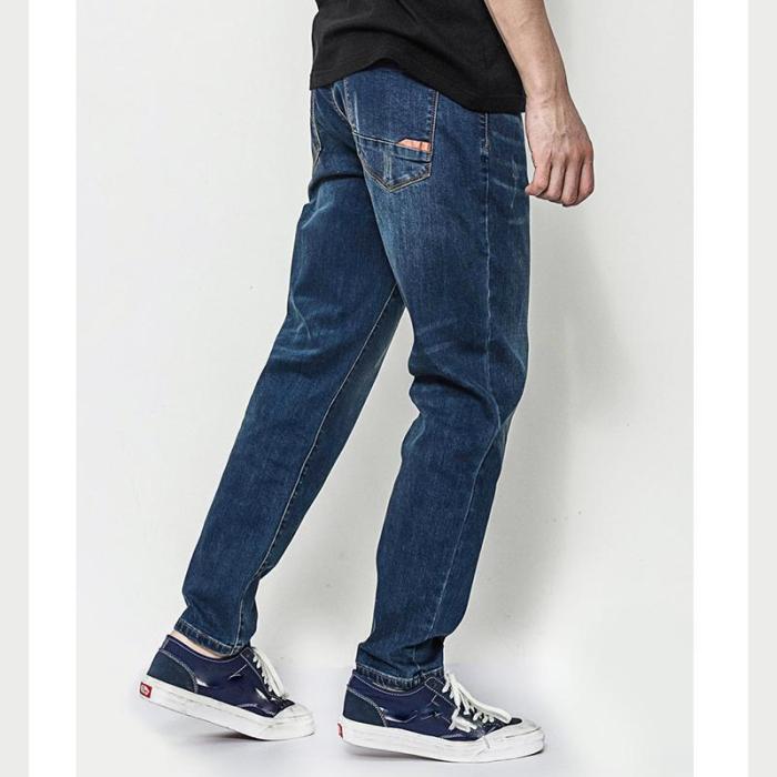 Retro Jeans Simple Slim Trousers Loose Casual Pants