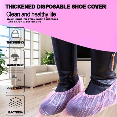 100Pcs/set Plastic Waterproof Disposable Shoe Covers Rainy Day Floor Protector Cleaning Shoe Cover Blue Hot Sale Shoe Cover