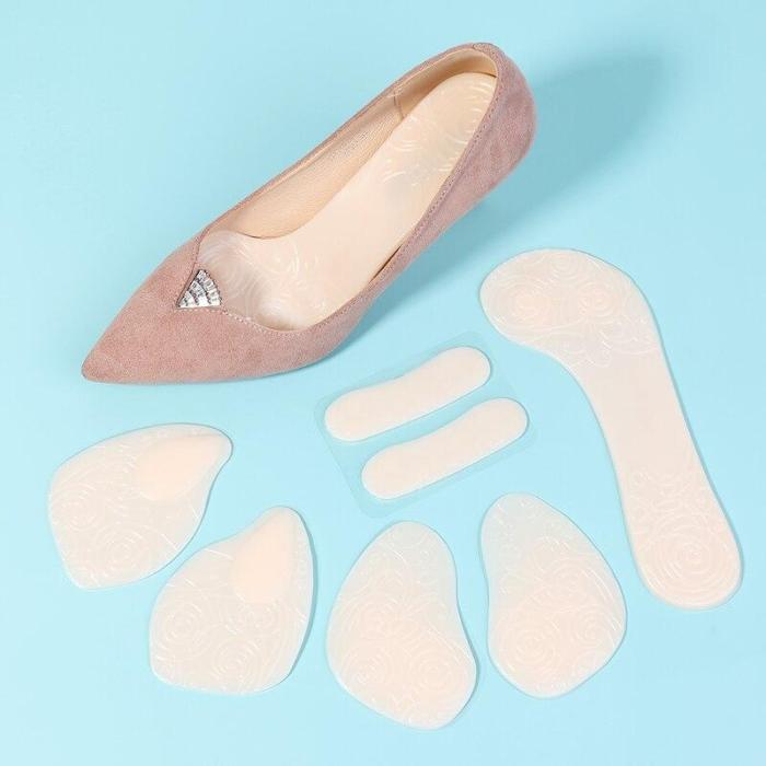 3ANGNI insoles 8 pieces Woman insole Insole accessories Relieve foot fatigue for high heels Rubber soft shoe pad