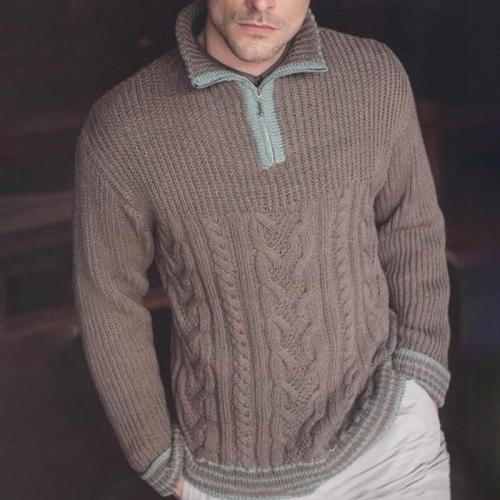 Leisure Long Sleeve Zipper Sweater