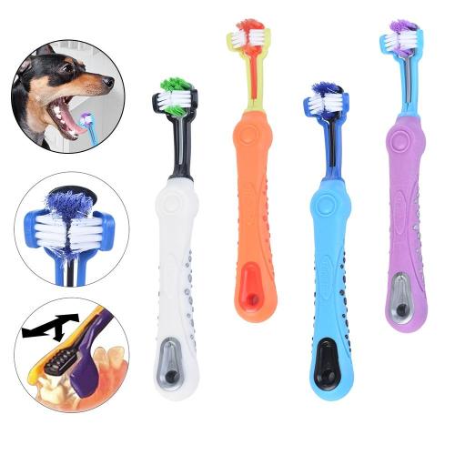 5pcs Three Sided Pet Toothbrush Dog Brush Addition Bad Breath Tartar Teeth Care Dog Cat Cleaning Mouth Dog Cat Cleaning Supplies 7