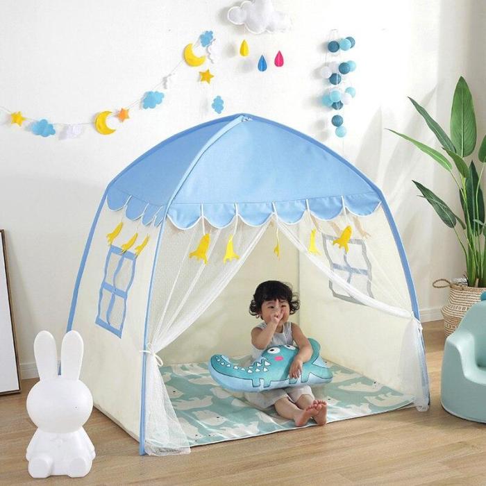 Indoor Children Princess Game House Outdoor Butterfly Flower Folding Baby Toy Castle Tent For Birthday Gifts