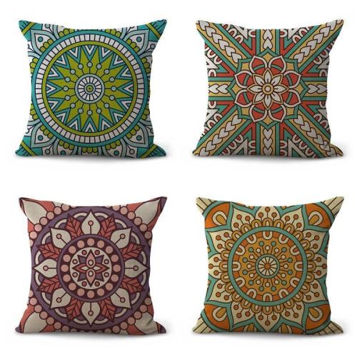 Cotton and Linen Plant Reactive Printing Pillowcase Dry Cleaning