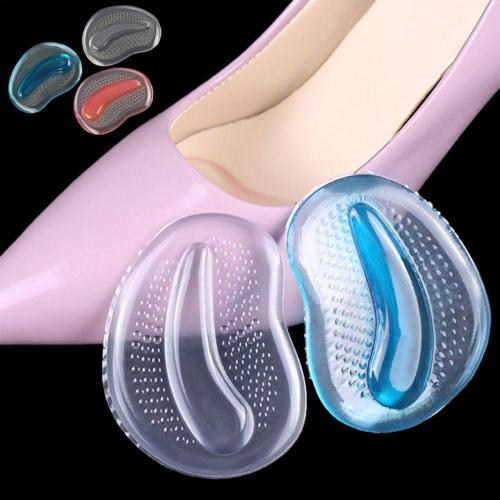 Hot 1 Pair Transparent Gel Silicone Forefoot Pads Insoles For High Heels  Women Anti-Slip Pain Relief Shoe Inserts Massager