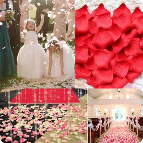 100Pcs Artificial Rose Petals Colorful Wedding Romantic Silk Rose Flower for Wedding Decoration Supplies Wholesale