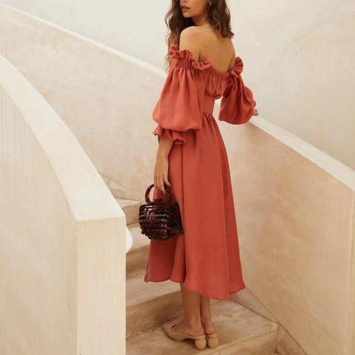 Women's Elegant Romantic Solid Color One-Piece Dress