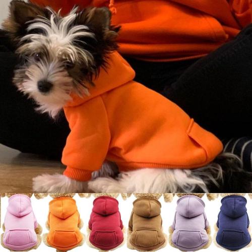 Solid Dog Hoodies Pet Clothes for Small Dogs Puppy Coat Jackets Sweatshirt for Chihuahua Doggie Cat Costume Cotton Pet Outfits