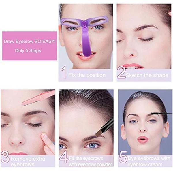 Eyebrow Stencils Kit Grooming Card Eyebrow Makeup Tools