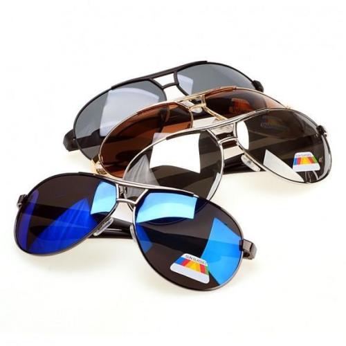 Fashion Men Aviator Polarized Eyewear Metal Frame Outdoor Driving Sunglasses