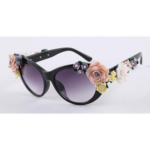 Vintage Shades Women Designer Rose Flowers Sunglasses