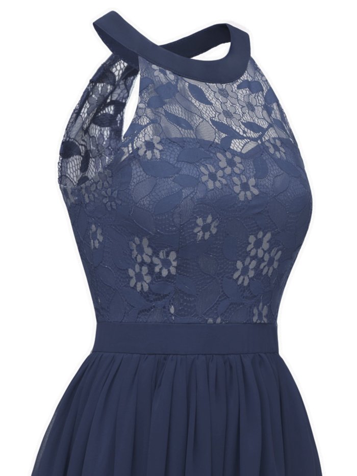 1950s Floral Lace Swing Dress