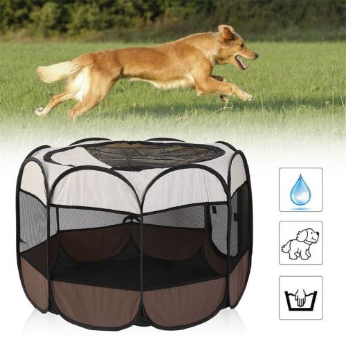 Portable Folding Pet Big Tent Dog House Cage Dog Cat Tent Playpen Puppy Kennel Easy Operation Durable Outdoor Octagon Fence