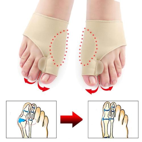 1Pair Big Bone Orthopedic Bunion Correction Pedicure Socks Silicone Hallux Valgus Corrector Braces Toes Separator Feet Care Tool