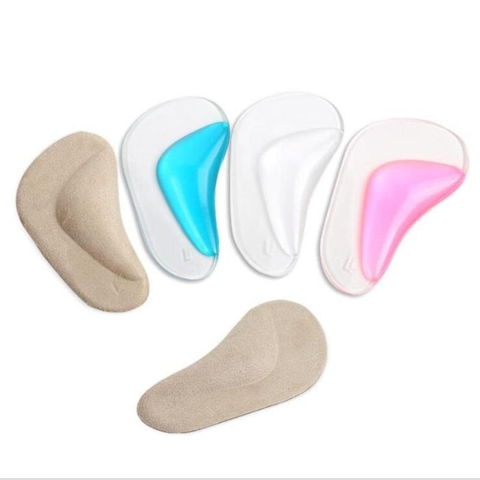 1Pair Professional Arch Orthotic Support Insole Foot Plate Flatfoot Corrector Shoe Cushion Foot Care Insert Insoles Silicone Gel