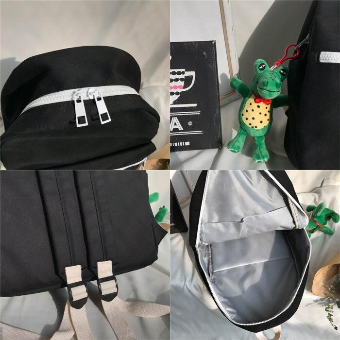 Women Canvas Cute Backpack Student Dinosaur Ladies School Bag Girl Luxury Kawaii Backpack Harajuku Female Fashion Bag Book Brand