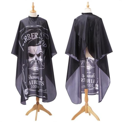 2020 New Haircut Hairdressing Barber Cloth Skull Pattern Apron Polyester  Cape Hair Styling Design Supplies Salon Barber Gown