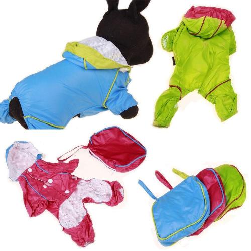 Small Pet Dog Hoody Jacket Rain Coat Waterproof Clothes Slicker Jumpsuit Apparel dog clothes for small dogs raincoats girl boy