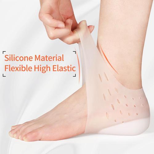3ANGNI Invisible Height Increase Socks Women Men Heel Pads Silicone Gel Lift Insoles Dress In Socks Cracked Foot Skin Care Tool