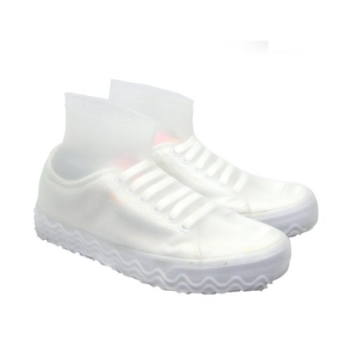 1 Pair Silicone Reusable Latex Waterproof Rain Shoes Covers Slip-resistant Rubber Rain Boot Overshoes Shoes Accessories