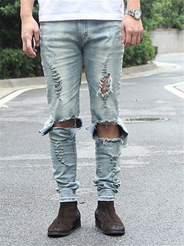Casual Slim Stretch Washed Jeans