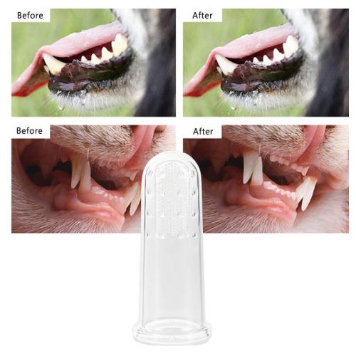 5pcs Super Soft Silicone Pet Finger Toothbrush Stick Teddy Dog Effective Anti Bad Breath Tartar Oral Teeth Care Tool Dog Cat Cleaning
