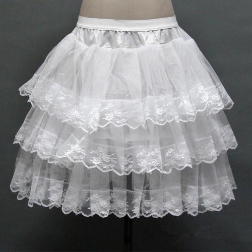 3 Layers Hoopless Lace Petticoat Women Short Petticoats A Line underskirt Bridal crinoline Petticoat 2020