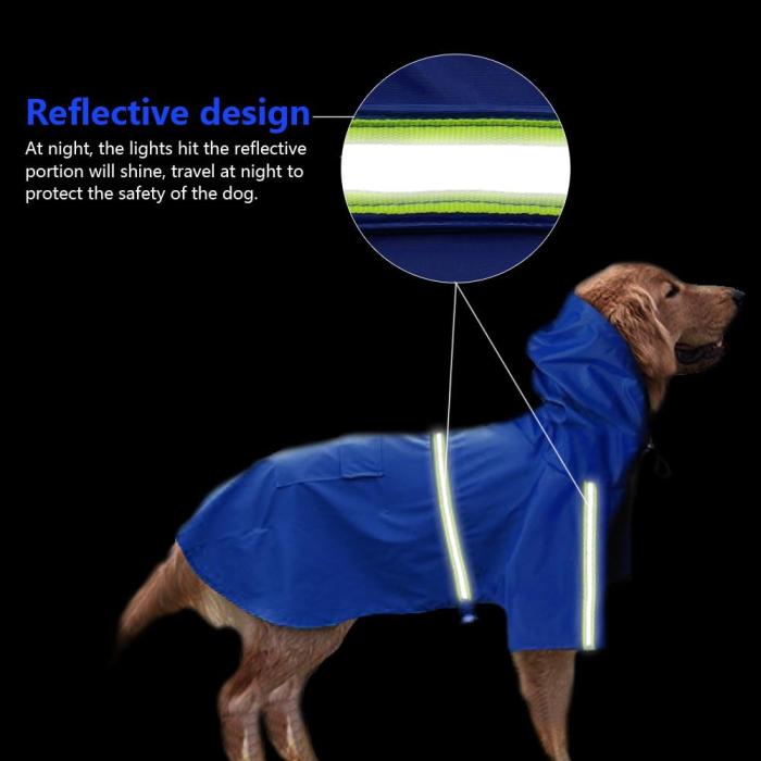 Raincoat For Dogs Waterproof Dog Coat Jacket Reflective Dog Raincoat Clothes For Small Medium Large Dogs Labrador S-5XL 3 Colors