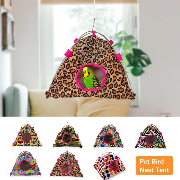 Pet Bird Nest Tent Parrot Hamster Hammock Cage Hut Hanging Bed House Bird Cage Cover Catcher Bird Supplies